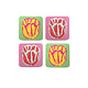 Untersetzer, 4er-Set, Tulip Pop Line