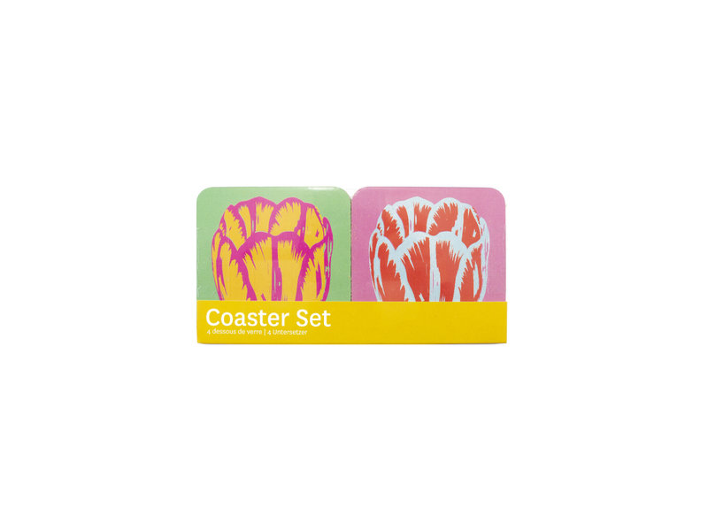 Coasters , Set van 4, Tulip Pop Line