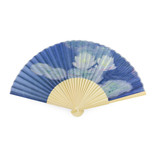 Fan, bamboo, Monet, Waterlilies in evening light