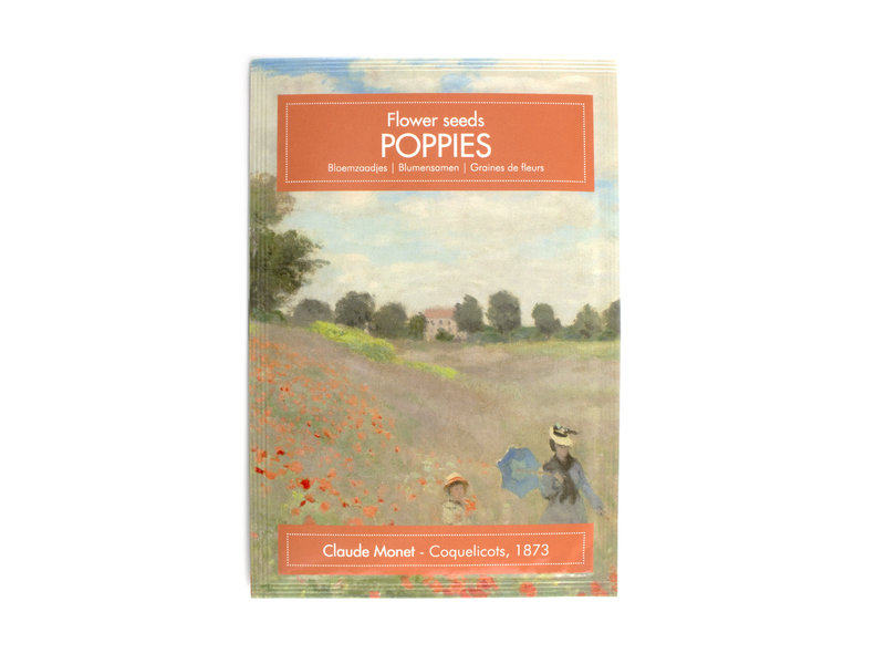 Bolsa de semillas de postal, Amapolas, Monet