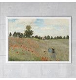 Cartel 50x70, Monet Campo de amapolas