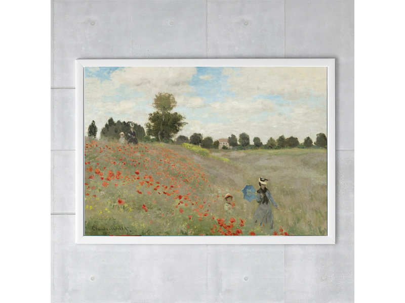 Cartel 50x70, Monet Campo de amapolas