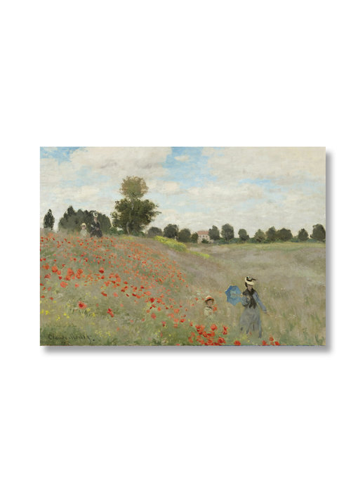 Poster, 50x70 Monet, Veld met klaprozen