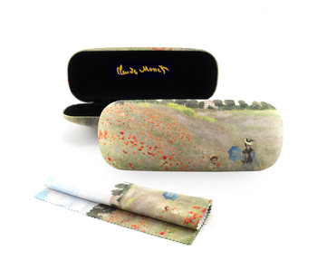 Brillenbox, Monet, Feld mit Mohnblumen - mit Linsenkleidung