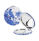 Folding pocket mirror microfiber, Delft Blue birds, Rijksmuseum