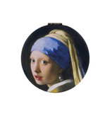 Miroir de poche pliant microfiber, Vermeer, fille avec une boucle d'oreille perle