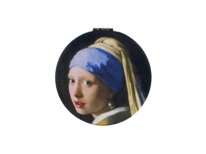 Miroir de poche pliant microfiber, Vermeer, fille avec une boucle d'oreille perle