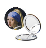 Miroir de poche pliant microfiber, Vermeer, fille avec une boucle d'oreille perle