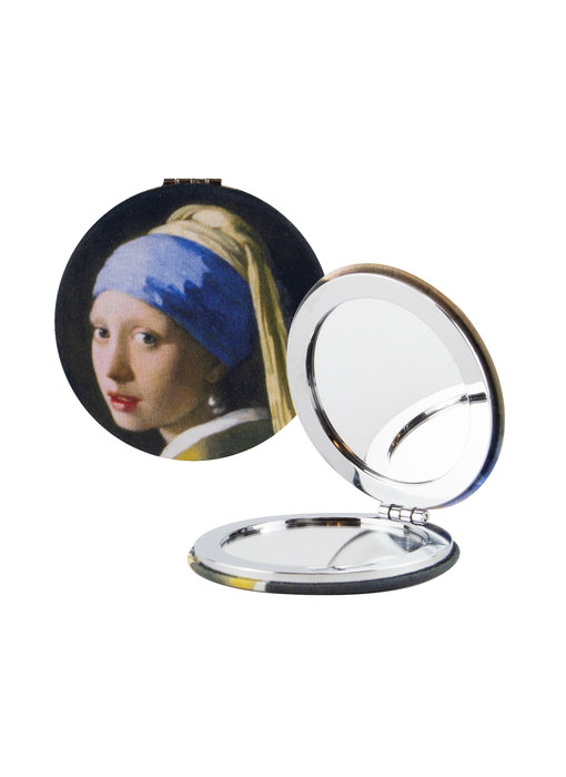 Miroir de poche pliant, Vermeer, fille avec une boucle d'oreille perle