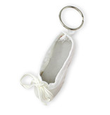 Keyring, Ballerina Shoe, White