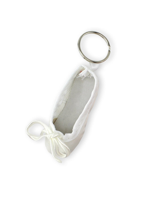 Keyring, Ballerina Shoe, White