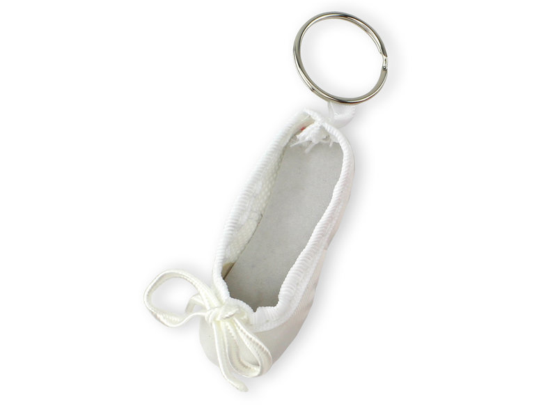 Keyring, Ballerina Shoe, White