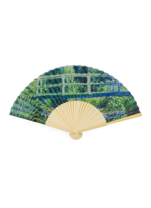 Hand fan, Monet, Japanese bridge