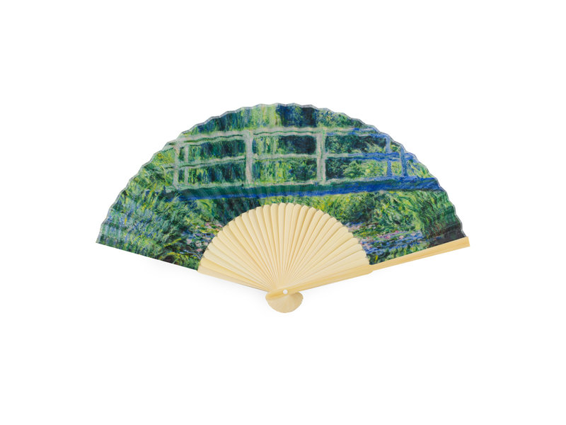 Hand fan, Monet, Japanese bridge