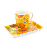Conjunto: taza y bandeja, Girasoles, Van Gogh