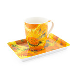 Set: Mug & tray, Sunflowers, Van Gogh