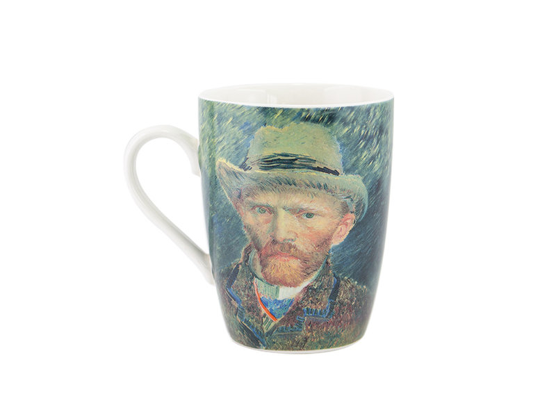 Ensemble : Mug et plateau, Autoportrait, Van Gogh