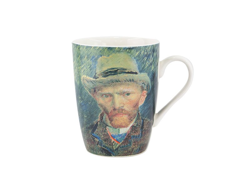 Ensemble : Mug et plateau, Autoportrait, Van Gogh