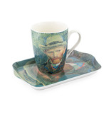 Ensemble : Mug et plateau, Autoportrait, Van Gogh