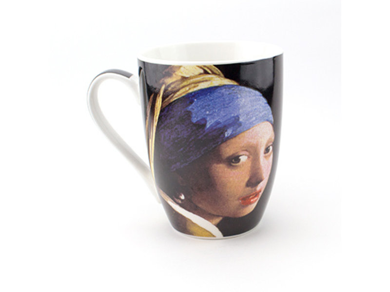 Ensemble: Tasse et plateau, Fille avec une boucle d'oreille perle, Vermeer