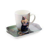 Conjunto: Taza y bandeja, Lechera, Vermeer