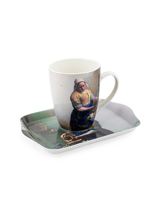 Conjunto: Taza y bandeja, Lechera, Vermeer