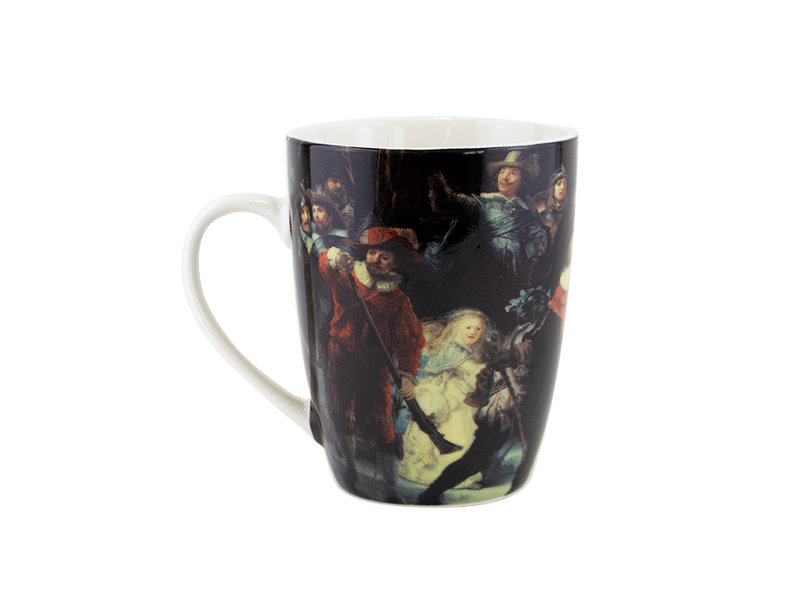 Ensemble: Tasse et plateau,:  Veille de nuit, Rembrandt