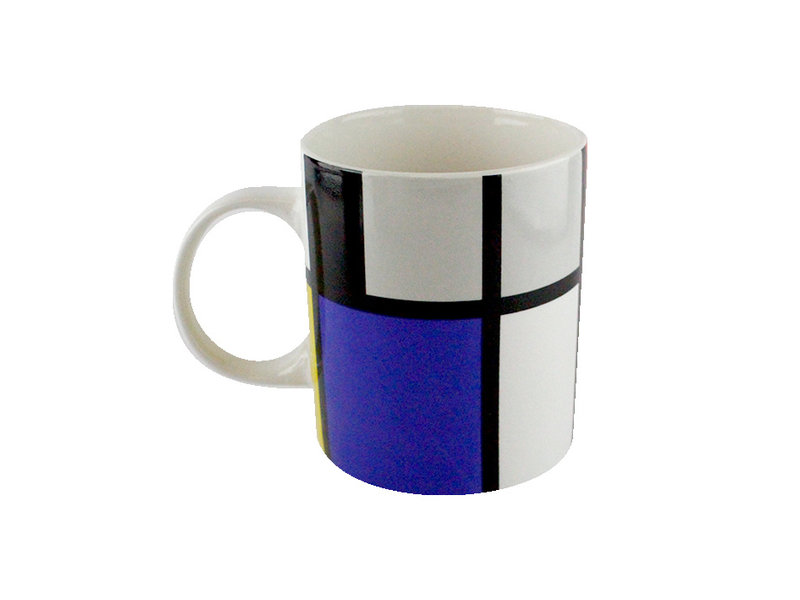 Conjunto: Taza y bandeja, Mondrian