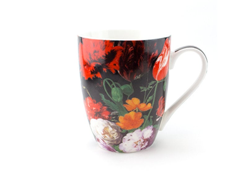 Set: Mug & tray, De Heem, Flower Still Life