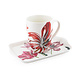 Set: Mok & dienblad, Merian, Drie tulpen