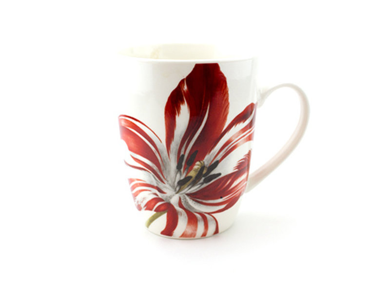 Set: Mug & tray, Merian, Three tulips