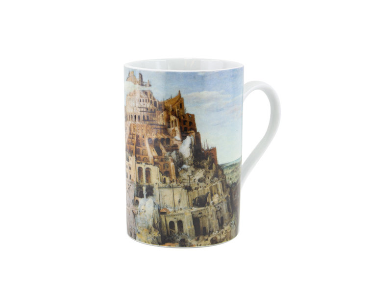 Ensemble: tasse et plateau, Breughel, tour de Babel