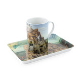 Set: Taza y bandeja, Breughel, Torre de Babel