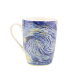 Ensemble: Tasse et plateau, Nuit étoilée, Van Gogh