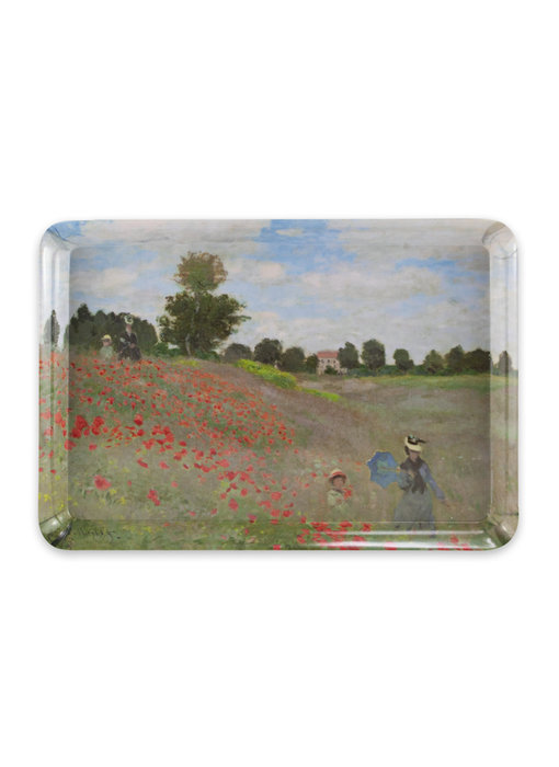 Mini bandeja, 21 x 14 cm, Monet, campo con amapolas