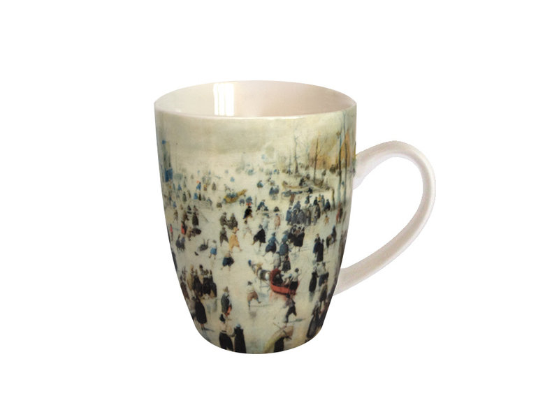 Set: Tasse/ étain / dessous de verre, TAvercamp, paysage d'hiver