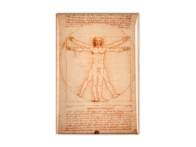 Fridge magnet, Da Vinci, Vitruvian Museum-webshop