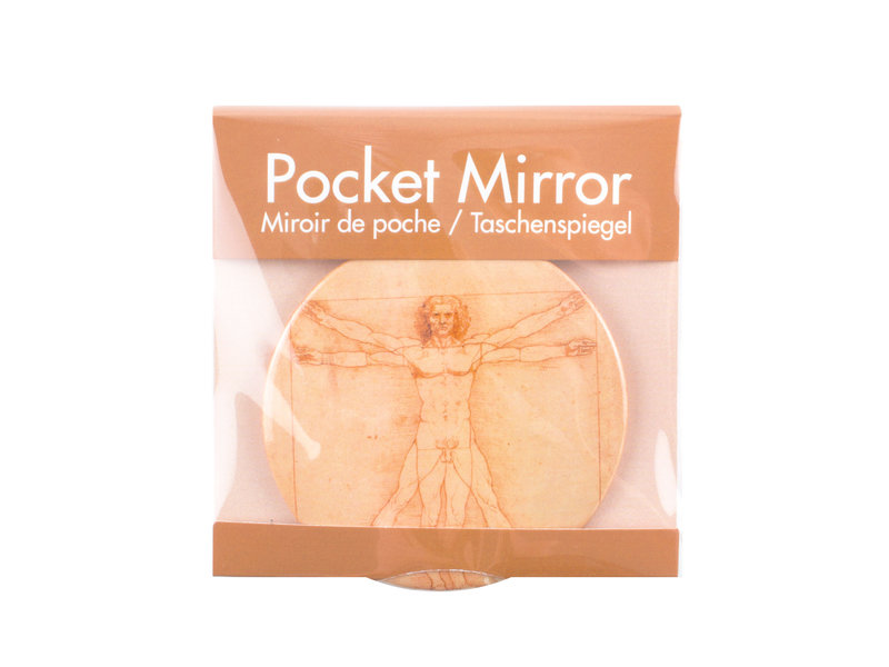 Miroir de poche,  Ø 80 mm, Da vinci, homme de Vitruve