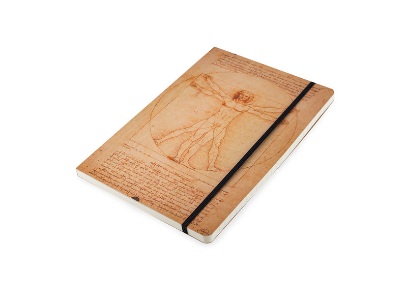 Cuaderno de tapa blanda, A5, Leonardo da Vinci, Hombre de Vitruvio