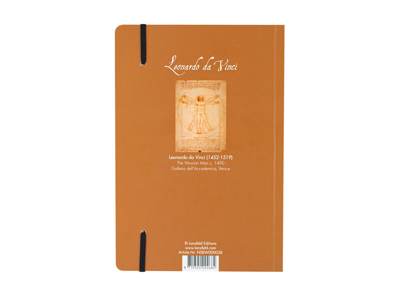 Softcover notitieboekje, A5, Leonardo da Vinci, Herren van Vitruvius