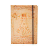 Carnet à couverture souple, A5, Léonard de Vinci, l'homme de Vitruve