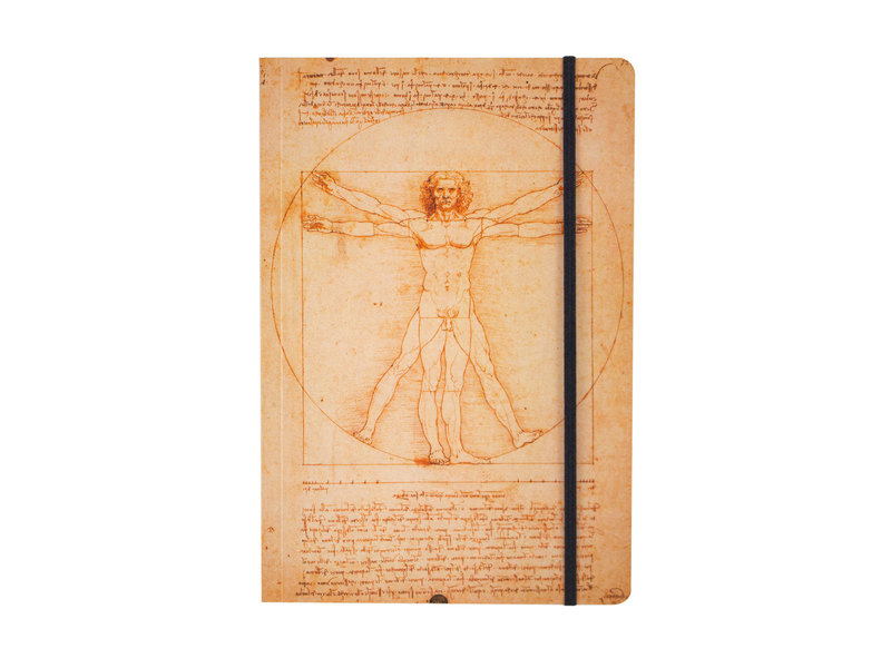 Carnet à couverture souple, A5, Léonard de Vinci, l'homme de Vitruve