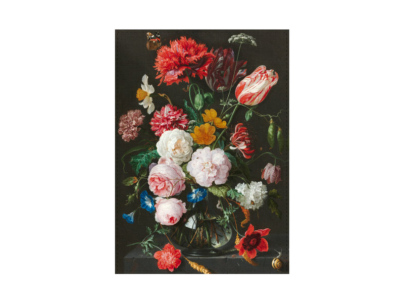 Tea Towel, De Heem, Vase with Flowers