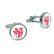 Cufflinks, Tulip with bee, Marrel
