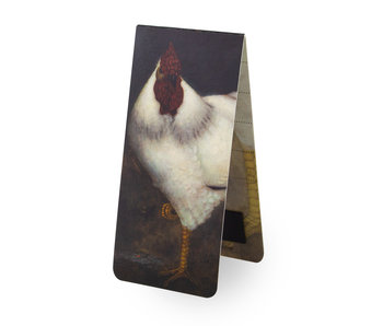 Magnetic Bookmark, Mankes, white Rooster