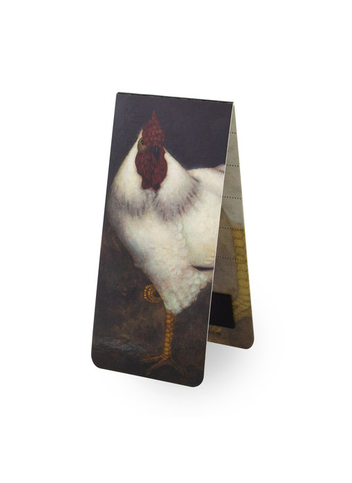 Magnetic Bookmark, Mankes, white Rooster