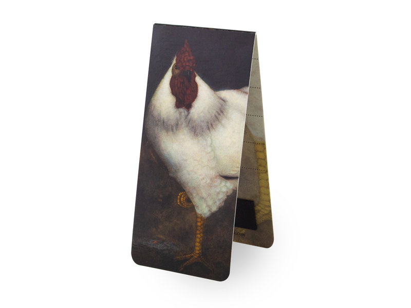 Magnetic Bookmark, Mankes, white Rooster