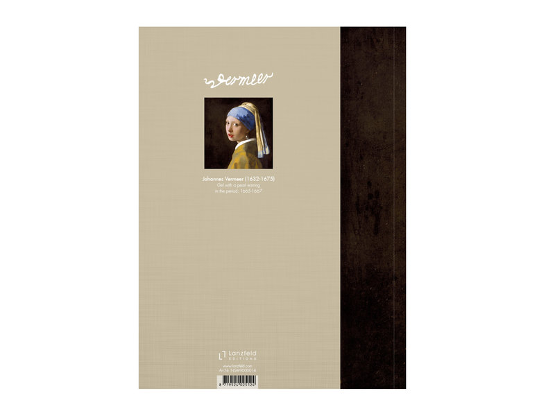 Carnet de croquis à couverture souple, Fille avec une boucle d'oreille perle, Vermeer