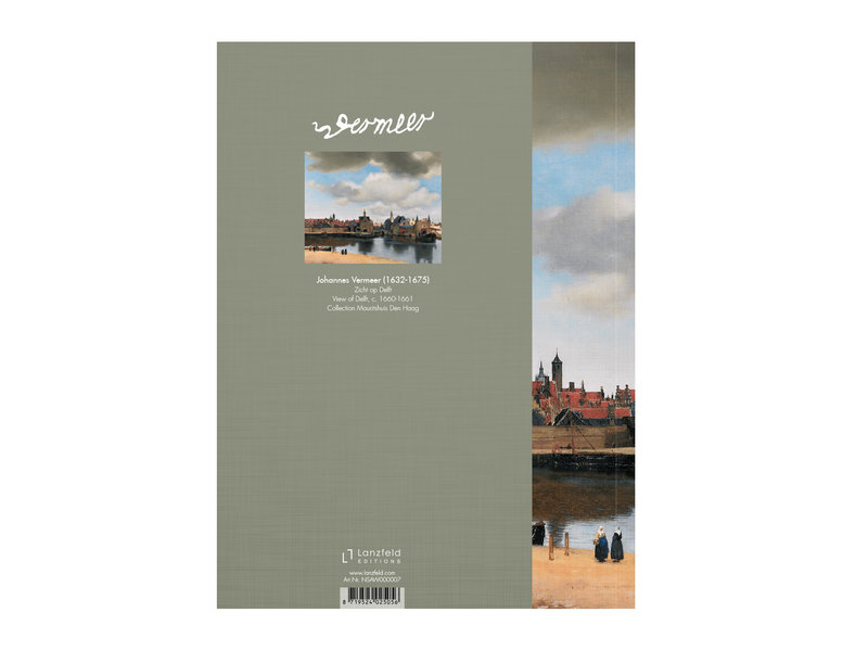 Softcover art sketchbook,  View of Delft, Vermeer