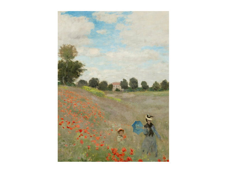 Softcover Kunst Skizzenbuch,  Monet, Mohnfeld